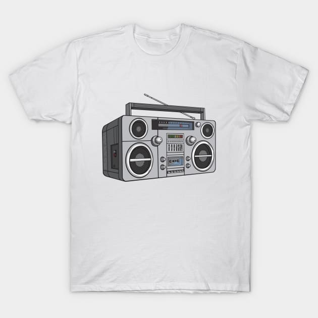 Boombox (Gray Colorway) Analog / Music T-Shirt by Analog Digital Visuals